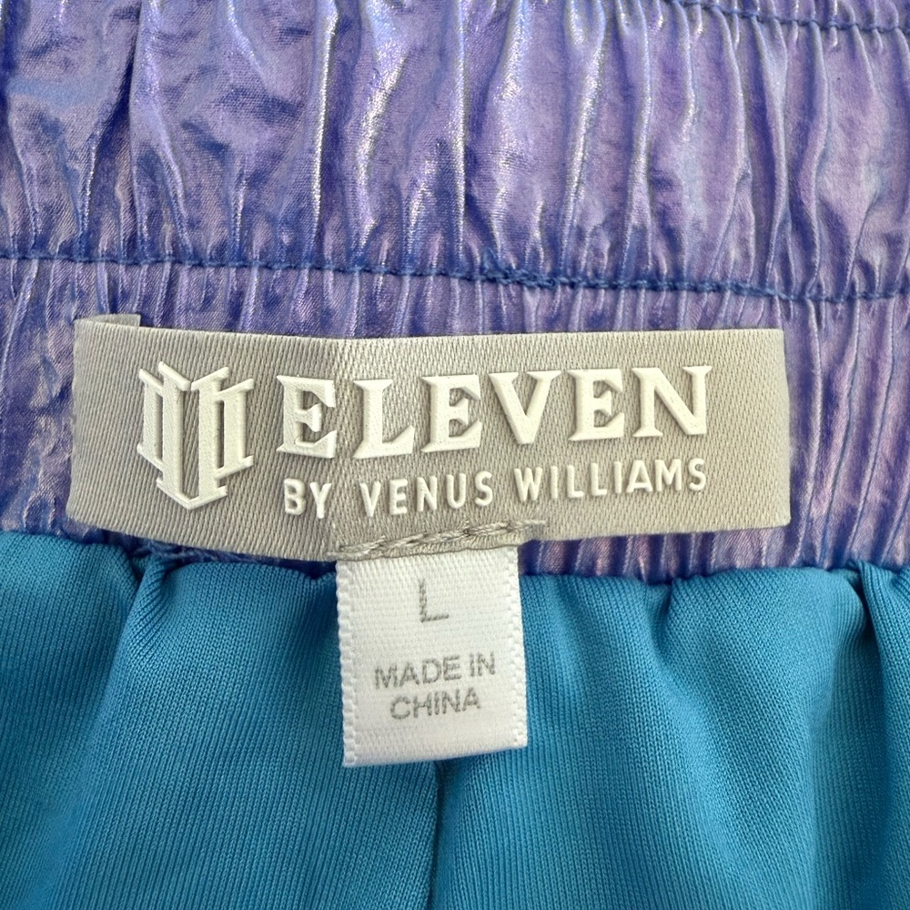 NWT Eleven Venus Williams Light It Up Shorts Size L Blue Iridescent Run Athletic - Picture 5 of 7